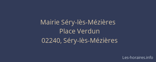 Mairie Séry-lès-Mézières