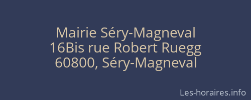 Mairie Séry-Magneval