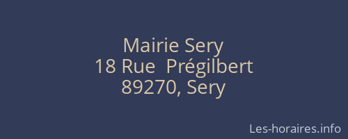 Mairie Sery
