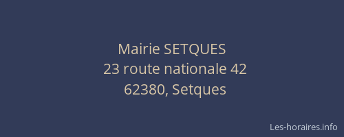 Mairie SETQUES