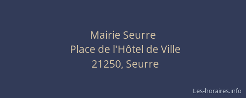 Mairie Seurre