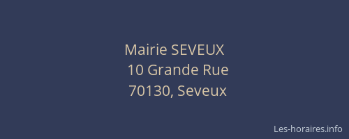 Mairie SEVEUX