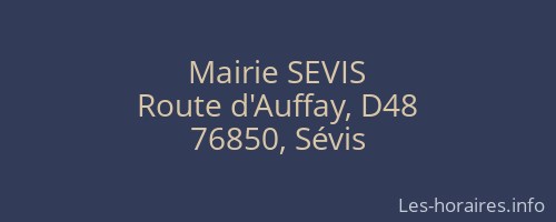 Mairie SEVIS