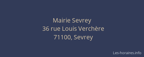 Mairie Sevrey