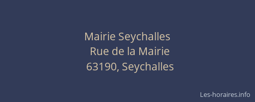 Mairie Seychalles