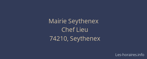 Mairie Seythenex