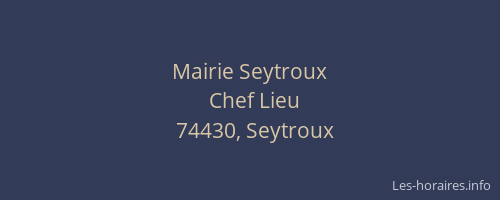Mairie Seytroux