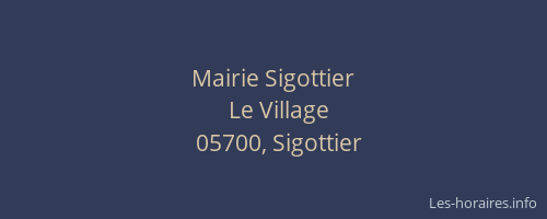 Mairie Sigottier