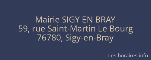 Mairie SIGY EN BRAY