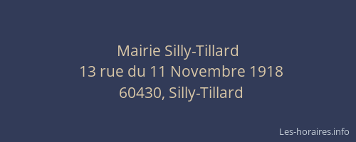 Mairie Silly-Tillard
