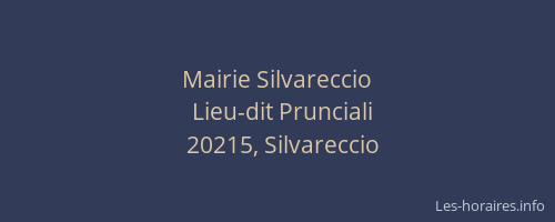 Mairie Silvareccio