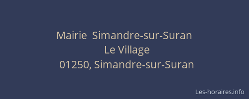 Mairie  Simandre-sur-Suran