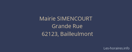 Mairie SIMENCOURT
