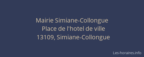 Mairie Simiane-Collongue