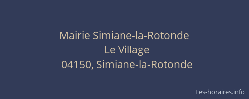 Mairie Simiane-la-Rotonde