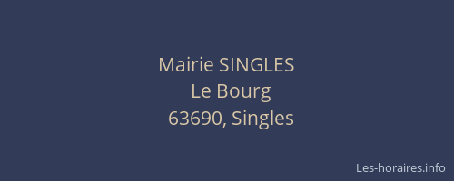 Mairie SINGLES