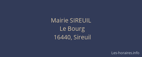 Mairie SIREUIL