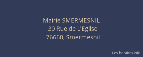 Mairie SMERMESNIL