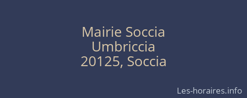 Mairie Soccia