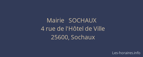 Mairie   SOCHAUX
