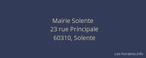Mairie Solente