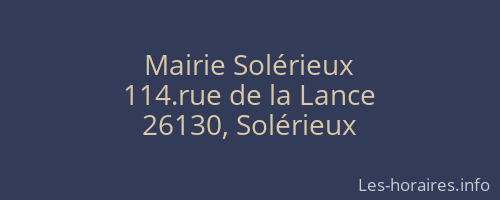 Mairie Solérieux