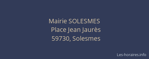 Mairie SOLESMES