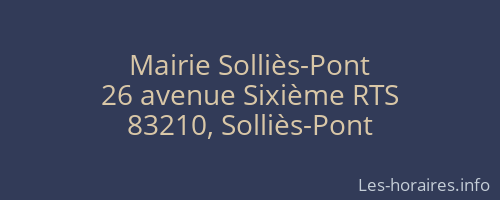 Mairie Solliès-Pont