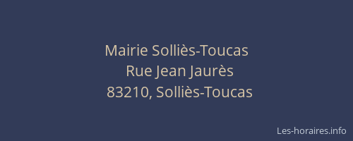 Mairie Solliès-Toucas