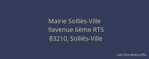 Mairie Solliès-Ville