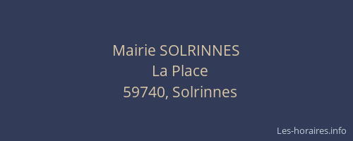 Mairie SOLRINNES