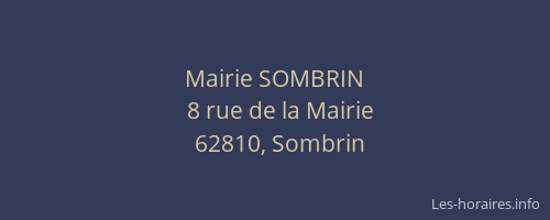 Mairie SOMBRIN