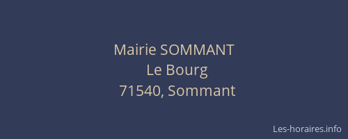 Mairie SOMMANT