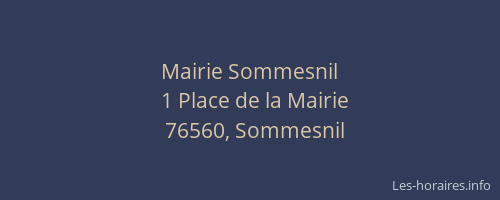 Mairie Sommesnil