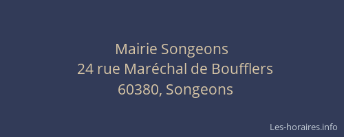 Mairie Songeons