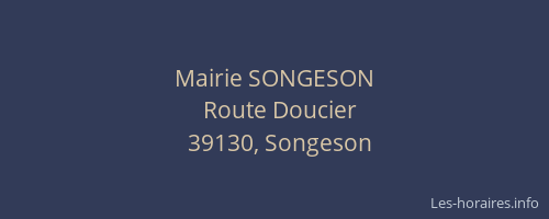 Mairie SONGESON