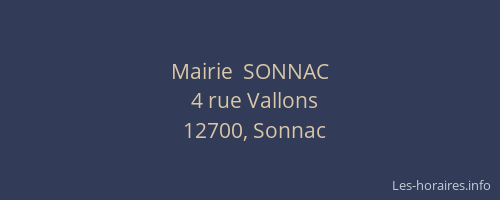 Mairie  SONNAC
