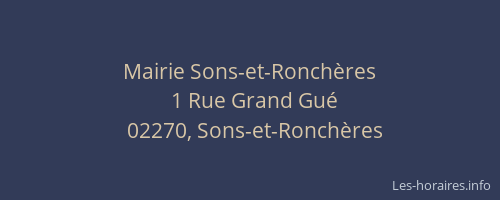 Mairie Sons-et-Ronchères