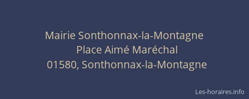 Mairie Sonthonnax-la-Montagne