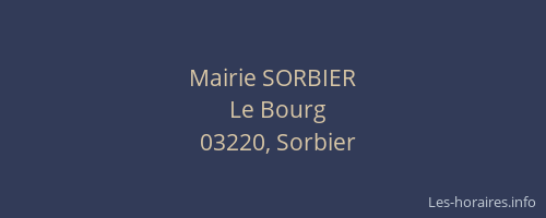 Mairie SORBIER