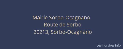 Mairie Sorbo-Ocagnano