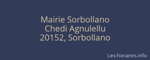 Mairie Sorbollano