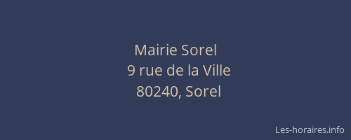 Mairie Sorel