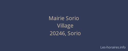 Mairie Sorio