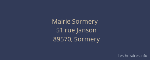 Mairie Sormery