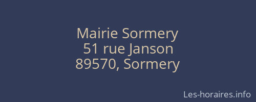 Mairie Sormery