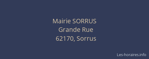 Mairie SORRUS