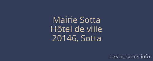 Mairie Sotta