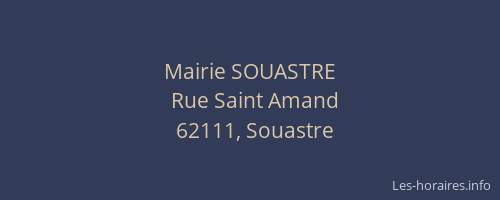 Mairie SOUASTRE