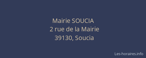 Mairie SOUCIA